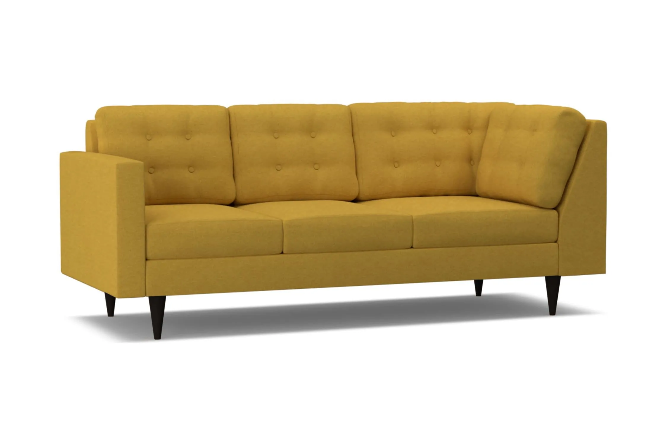 Logan Left Arm Corner Sofa :: Leg Finish: Espresso / Configuration: LAF - Chaise on the Left