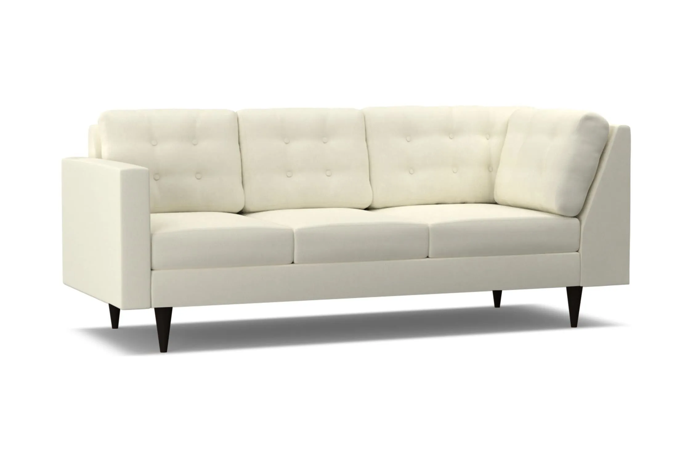 Logan Left Arm Corner Sofa :: Leg Finish: Espresso / Configuration: LAF - Chaise on the Left