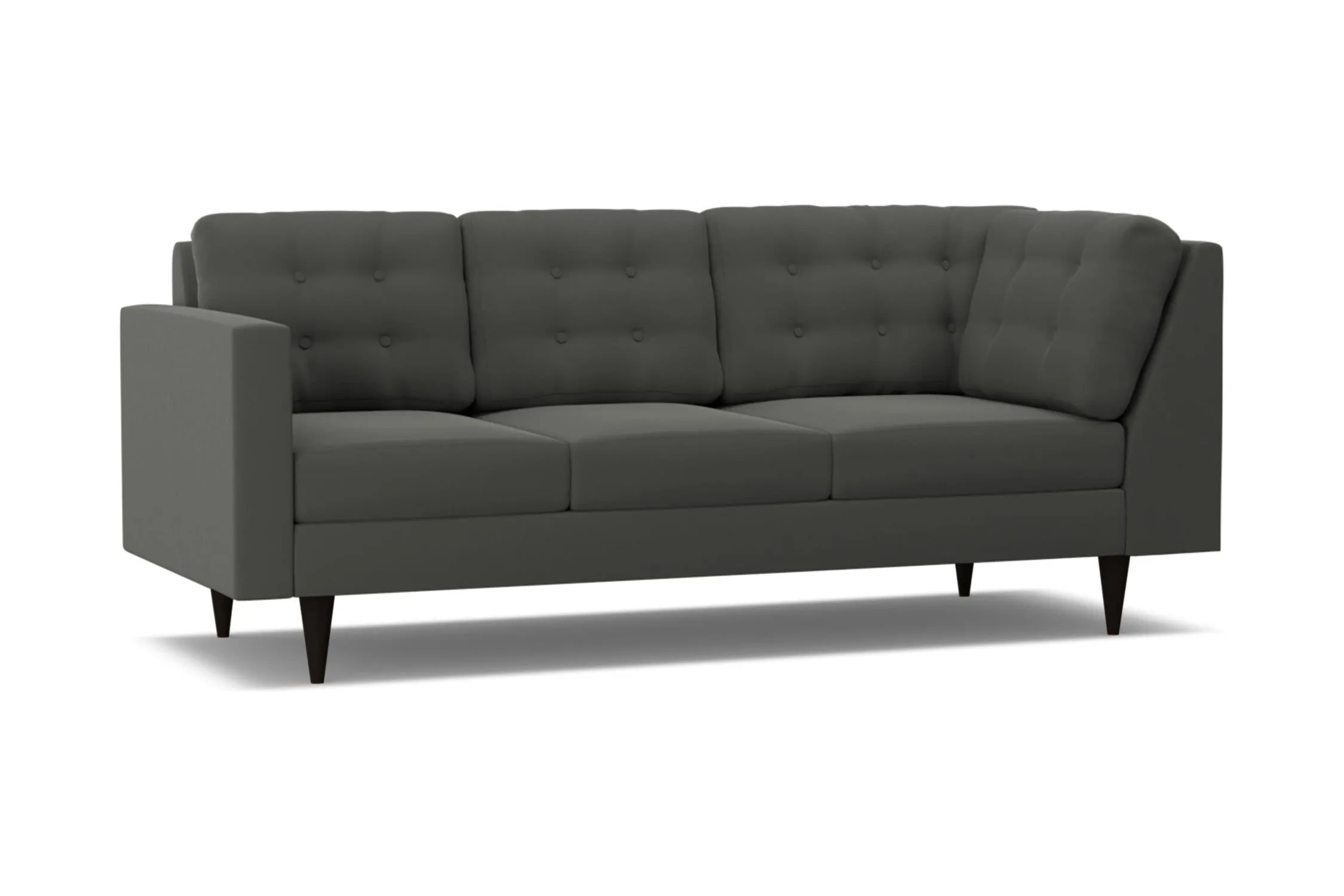 Logan Left Arm Corner Sofa :: Leg Finish: Espresso / Configuration: LAF - Chaise on the Left