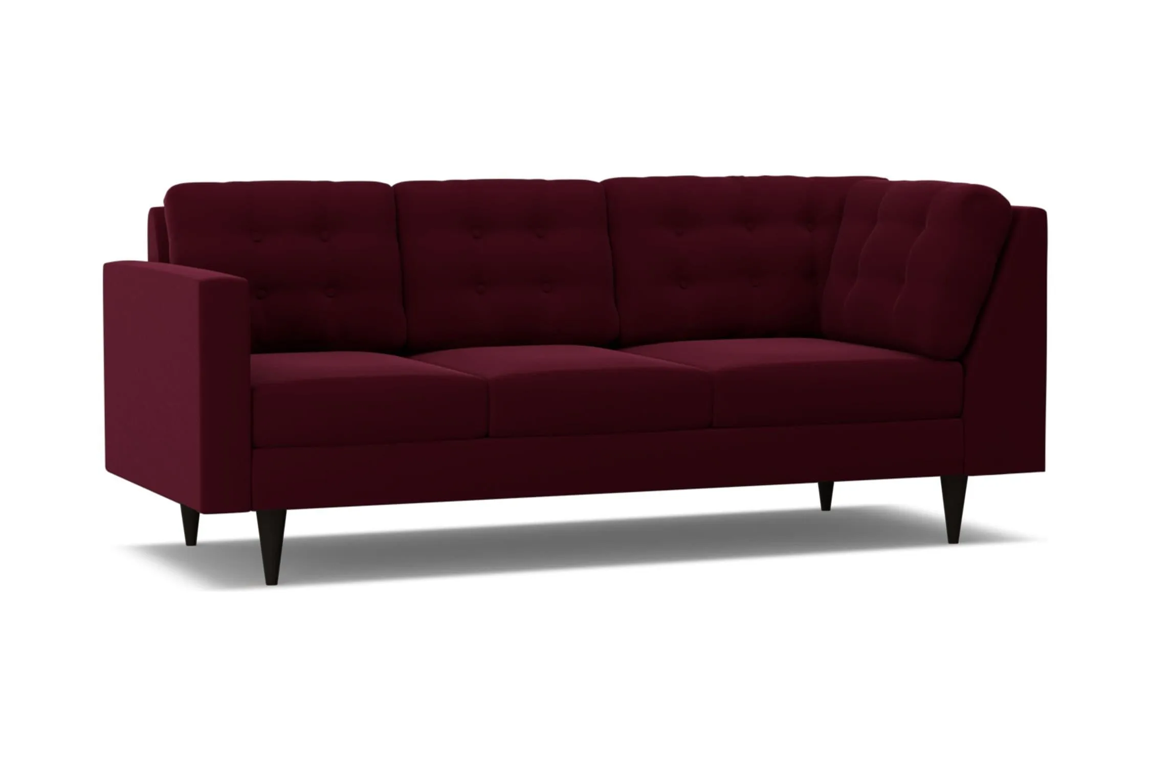 Logan Left Arm Corner Sofa :: Leg Finish: Espresso / Configuration: LAF - Chaise on the Left