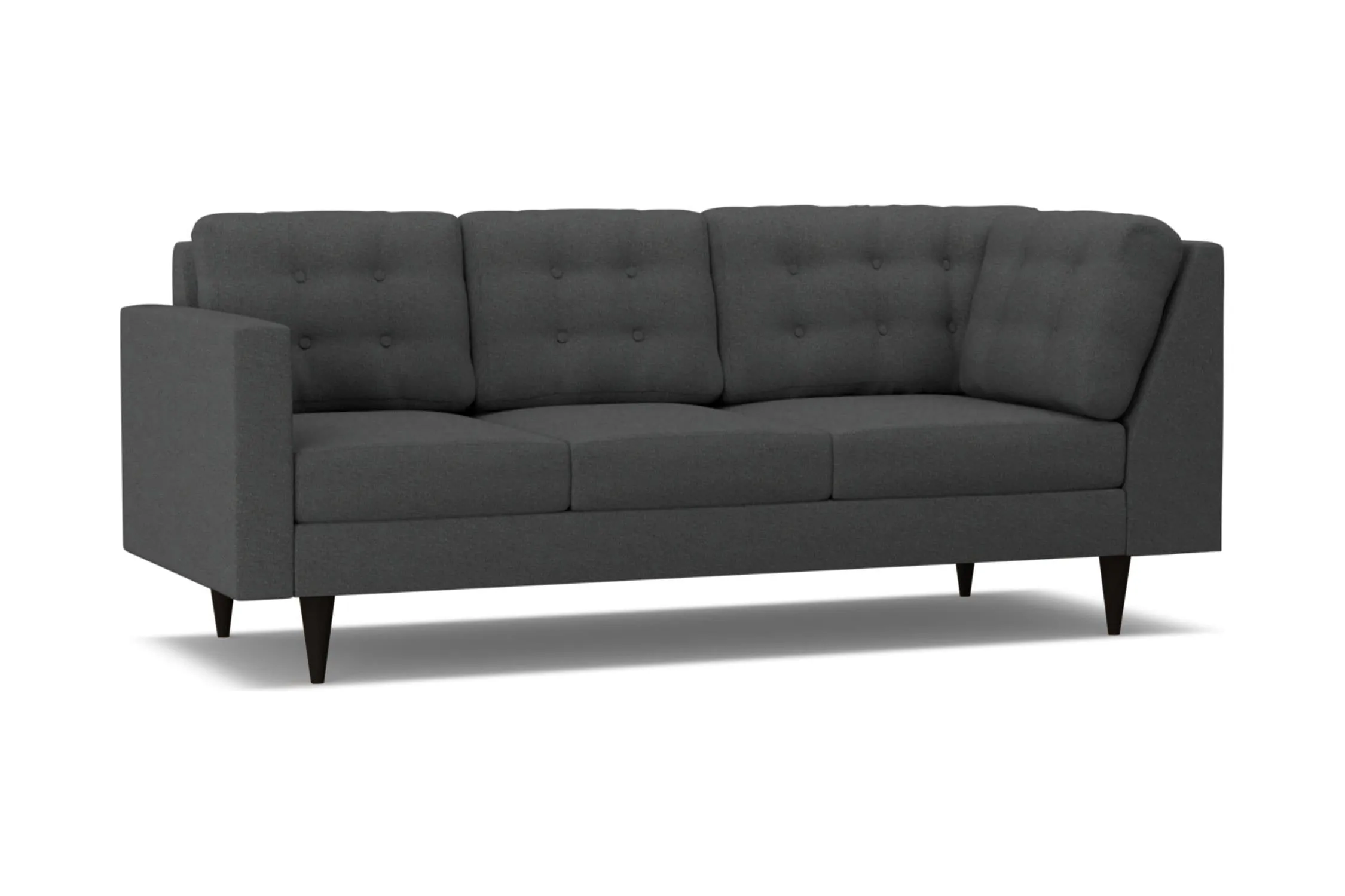 Logan Left Arm Corner Sofa :: Leg Finish: Espresso / Configuration: LAF - Chaise on the Left