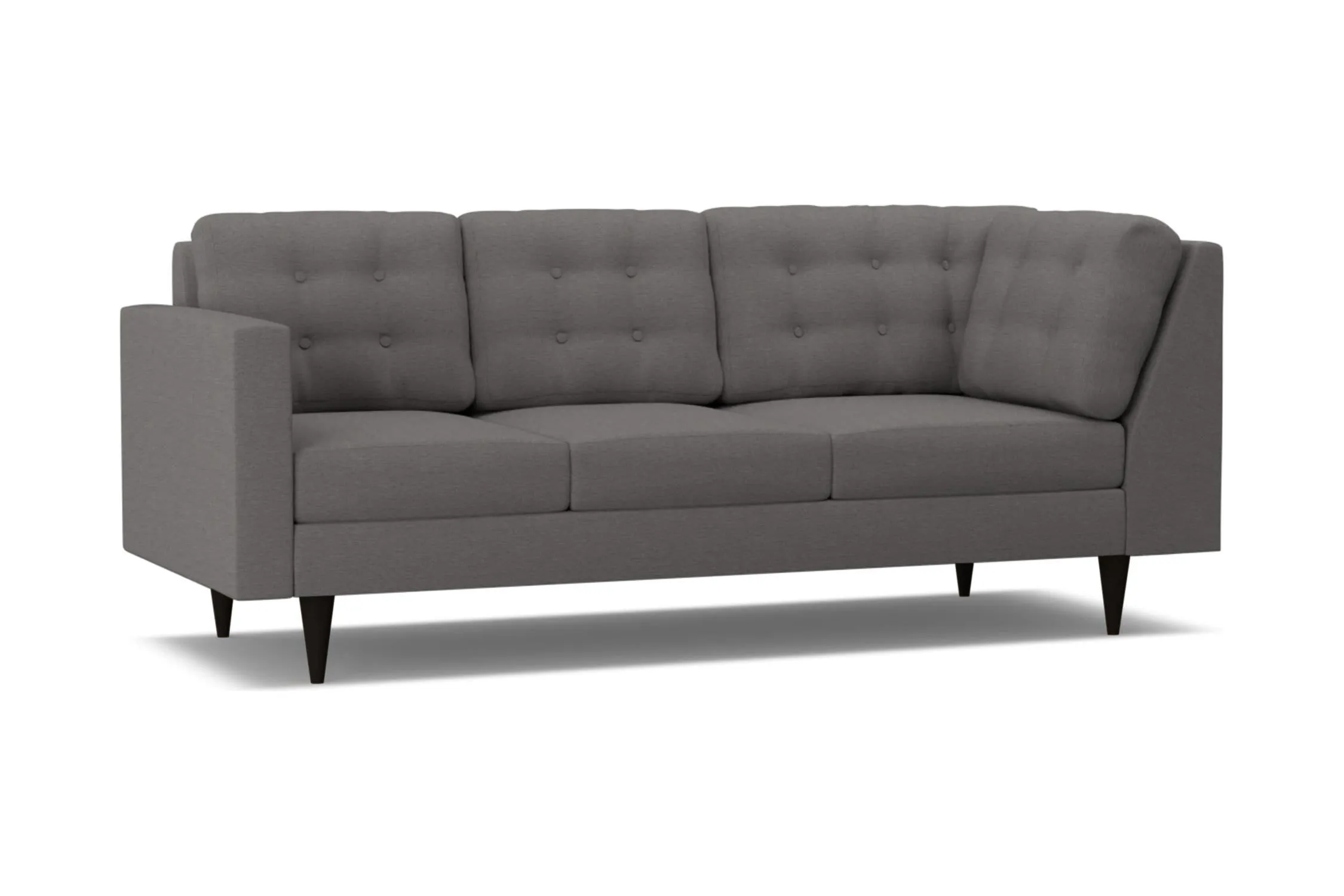 Logan Left Arm Corner Sofa :: Leg Finish: Espresso / Configuration: LAF - Chaise on the Left