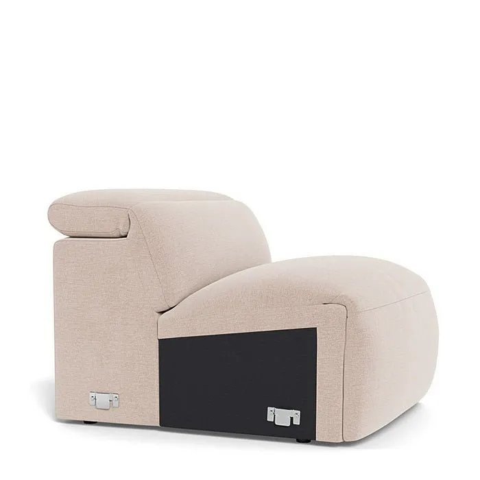 Madison 1.5 Seater Armless Chair with Adjustable Headrest in Fabric