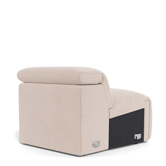 Madison 1.5 Seater Armless Chair with Adjustable Headrest in Fabric