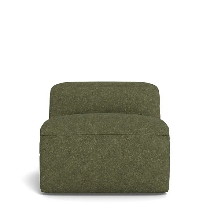 Madison 1.5 Seater Armless Chair with Adjustable Headrest in Fabric