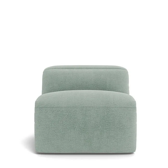 Madison 1.5 Seater Armless Chair with Adjustable Headrest in Fabric