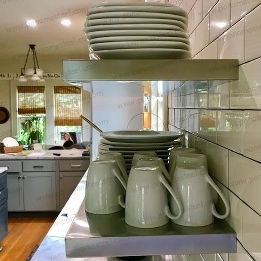 Metal shelves 53"- 62" (cm. 135 - 157,5) made-to-order floating shelves Ponoma®