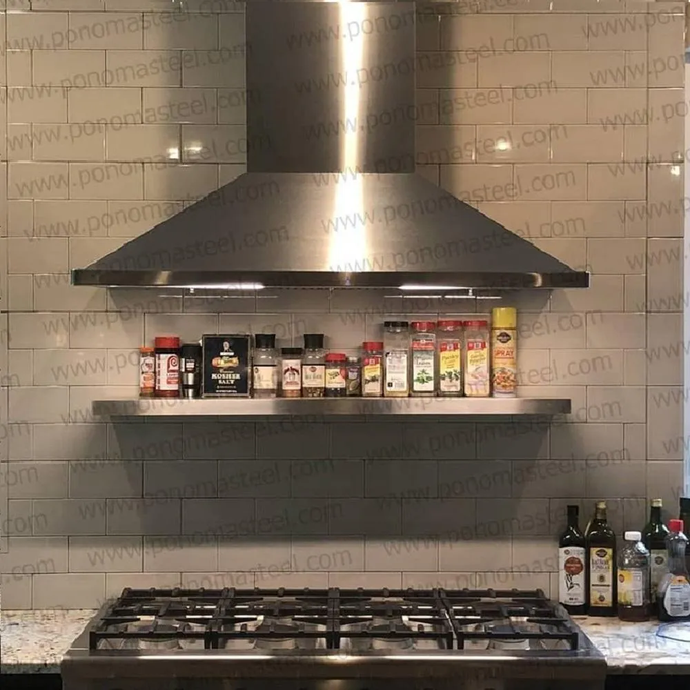 Metal shelves 53"- 62" (cm. 135 - 157,5) made-to-order floating shelves Ponoma®