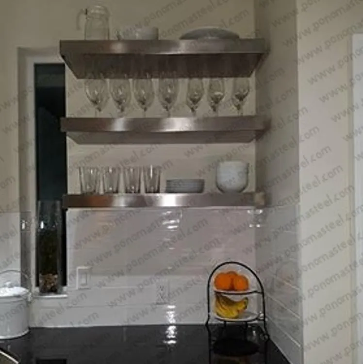 Metal shelves 53"- 62" (cm. 135 - 157,5) made-to-order floating shelves Ponoma®