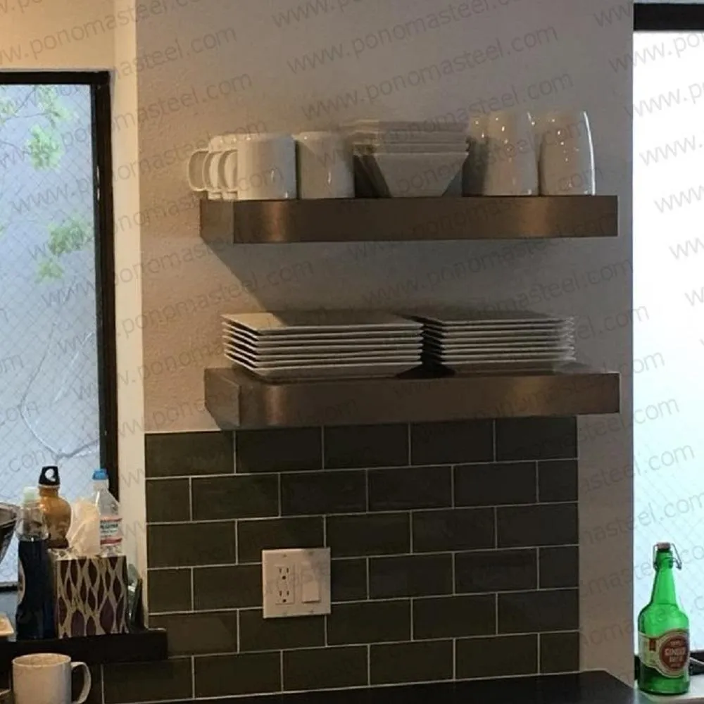 Metal shelves 53"- 62" (cm. 135 - 157,5) made-to-order floating shelves Ponoma®