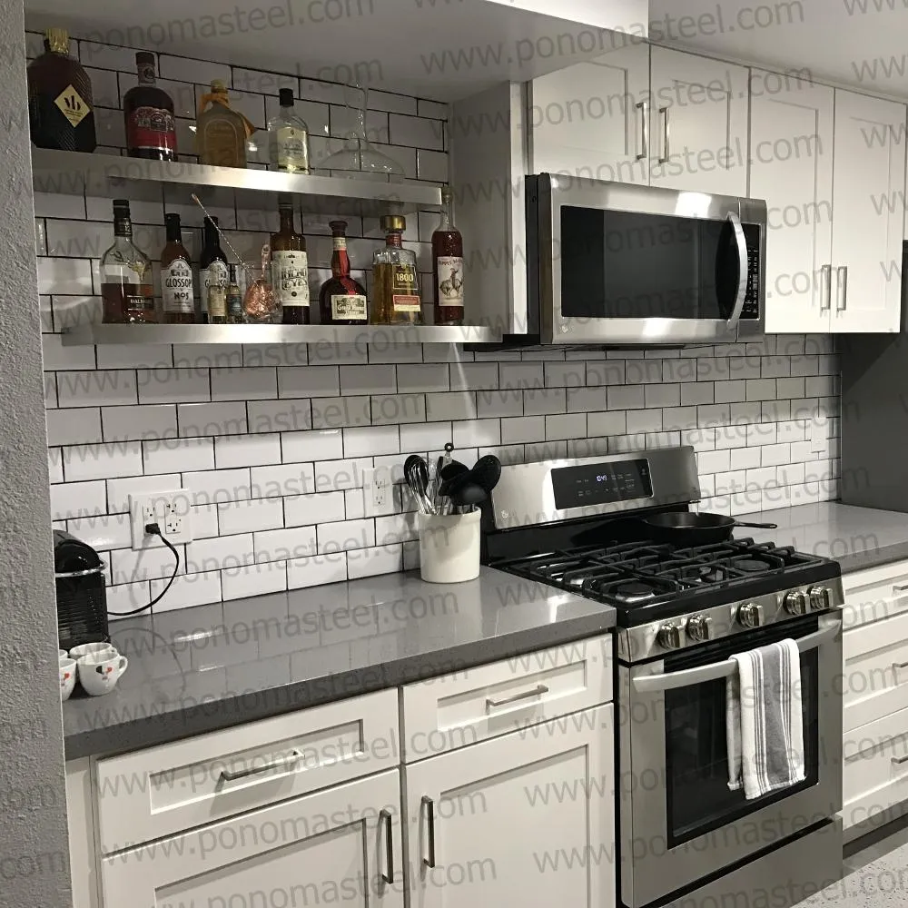 Metal shelves 53"- 62" (cm. 135 - 157,5) made-to-order floating shelves Ponoma®