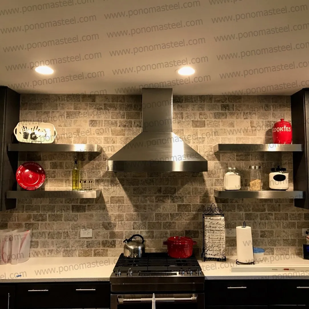 Metal shelves 53"- 62" (cm. 135 - 157,5) made-to-order floating shelves Ponoma®