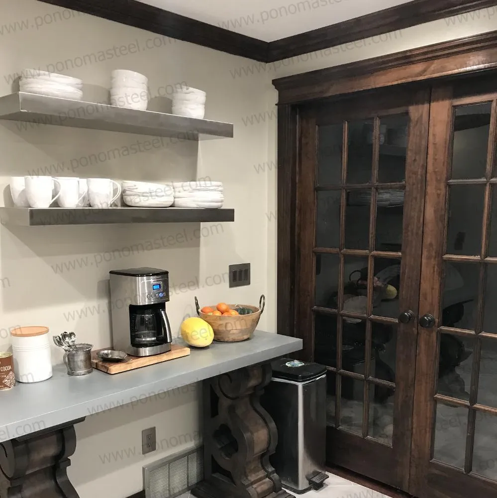 Metal shelves 53"- 62" (cm. 135 - 157,5) made-to-order floating shelves Ponoma®