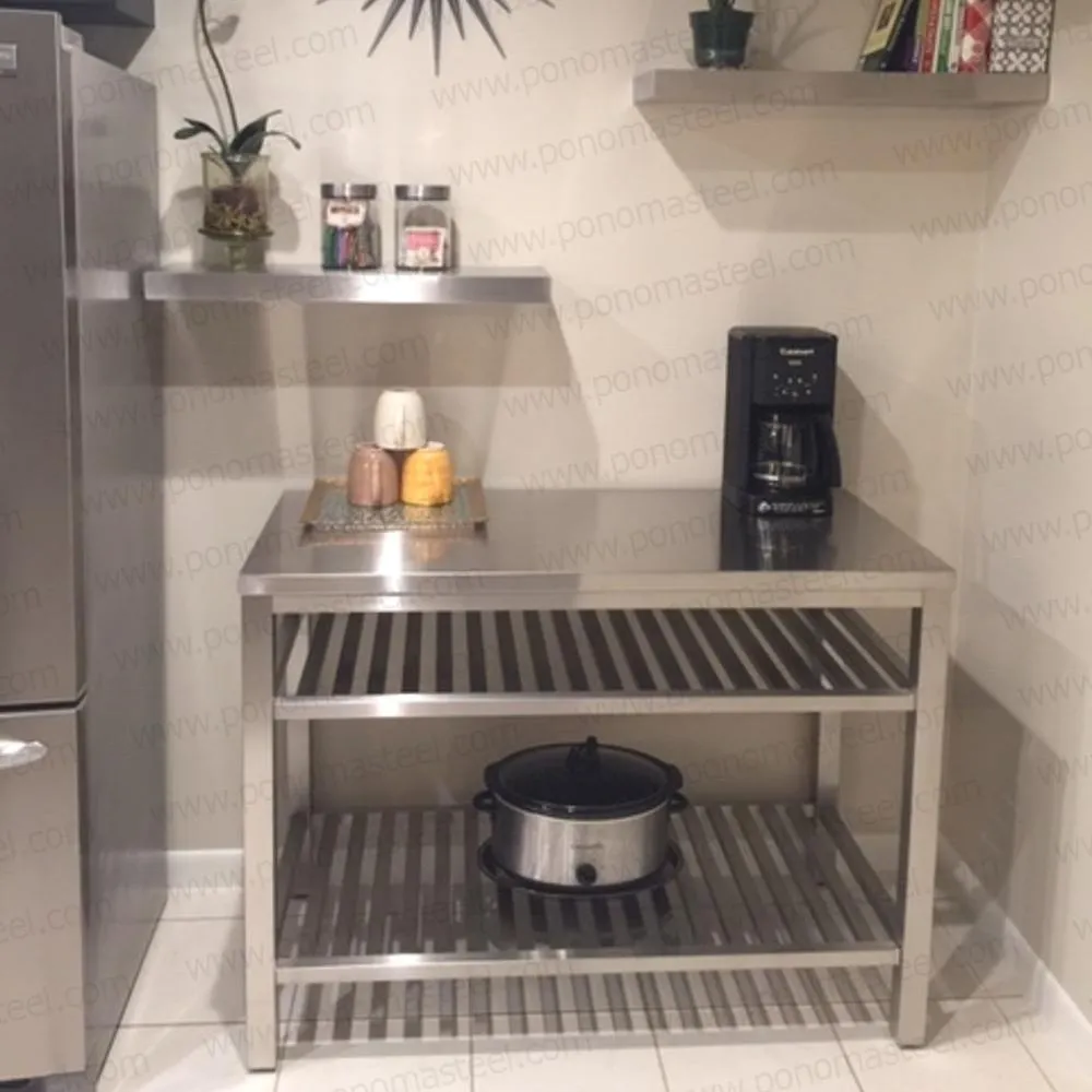 Metal shelves 53"- 62" (cm. 135 - 157,5) made-to-order floating shelves Ponoma®