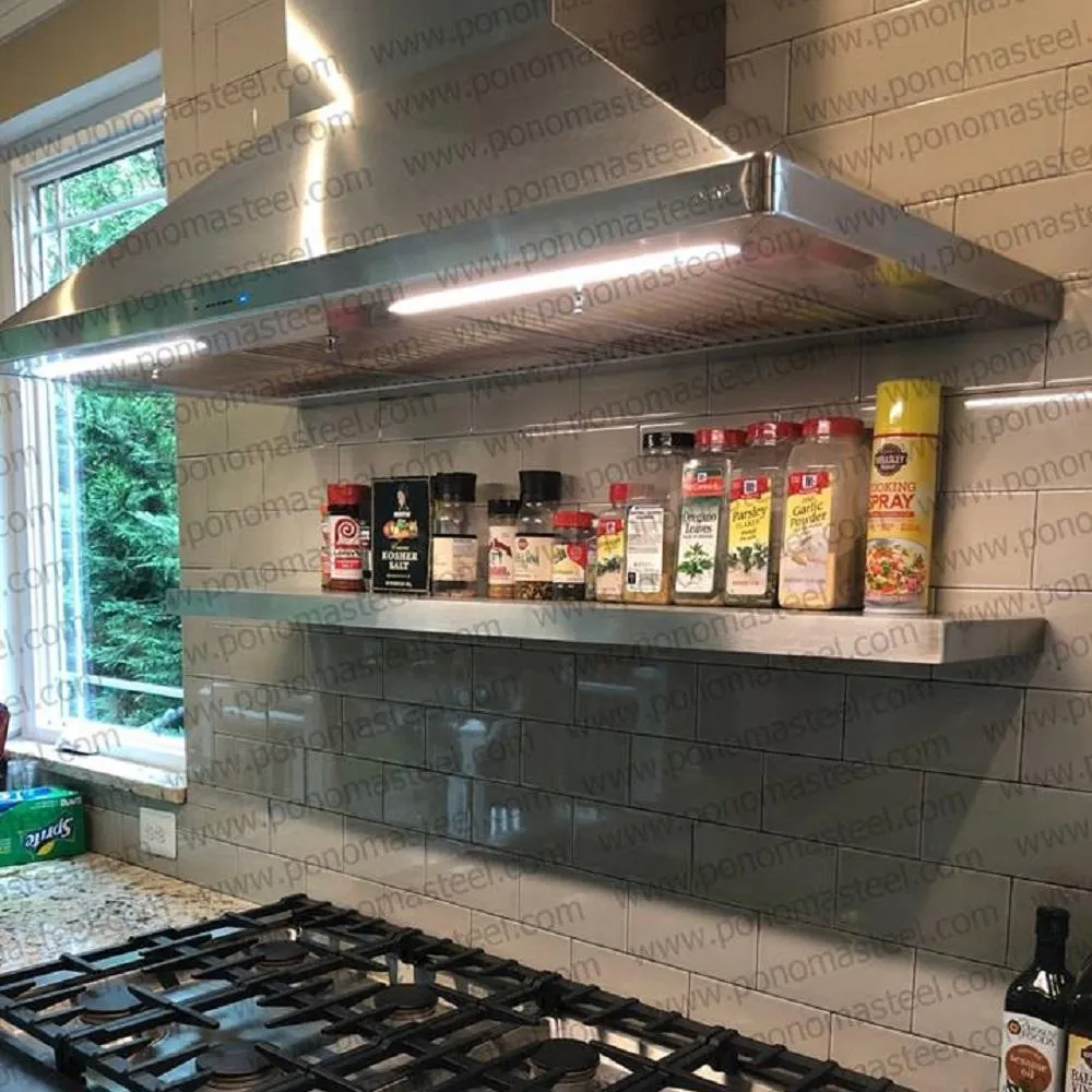 Metal shelves 53"- 62" (cm. 135 - 157,5) made-to-order floating shelves Ponoma®
