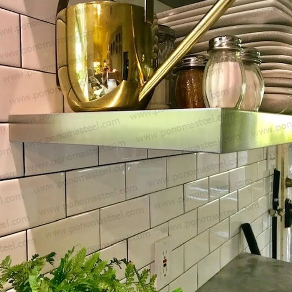 Metal shelves 53"- 62" (cm. 135 - 157,5) made-to-order floating shelves Ponoma®