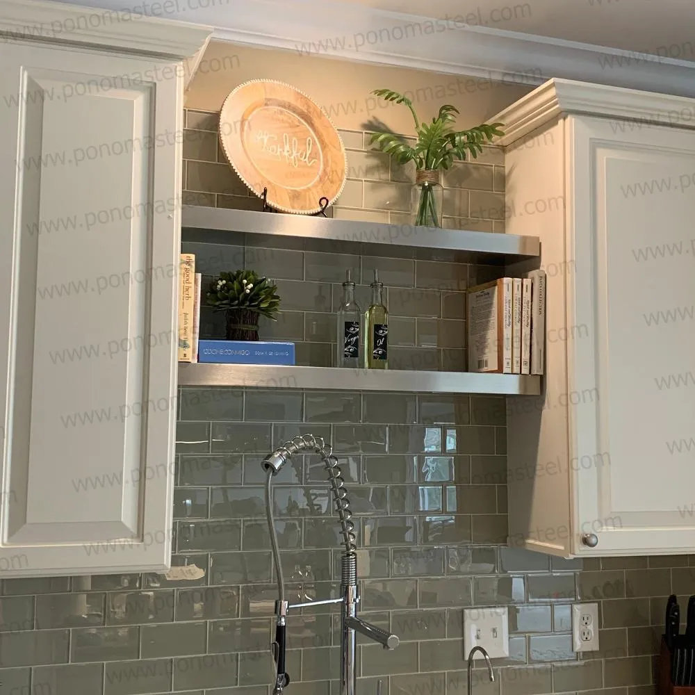 Metal shelves 53"- 62" (cm. 135 - 157,5) made-to-order floating shelves Ponoma®