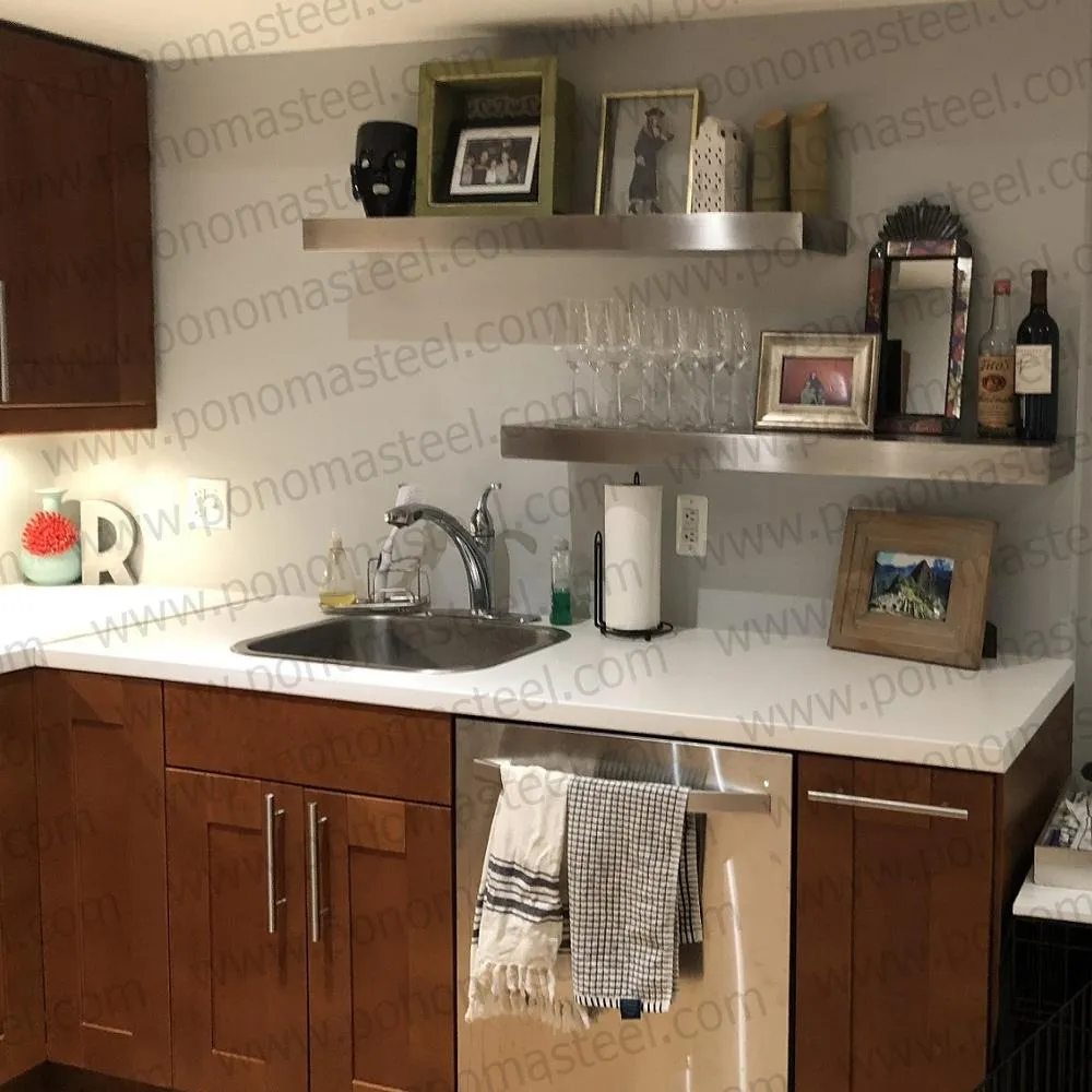 Metal shelves 53"- 62" (cm. 135 - 157,5) made-to-order floating shelves Ponoma®