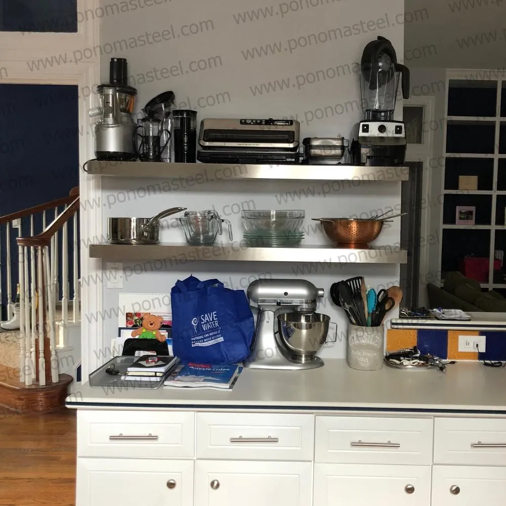 Metal shelves 53"- 62" (cm. 135 - 157,5) made-to-order floating shelves Ponoma®