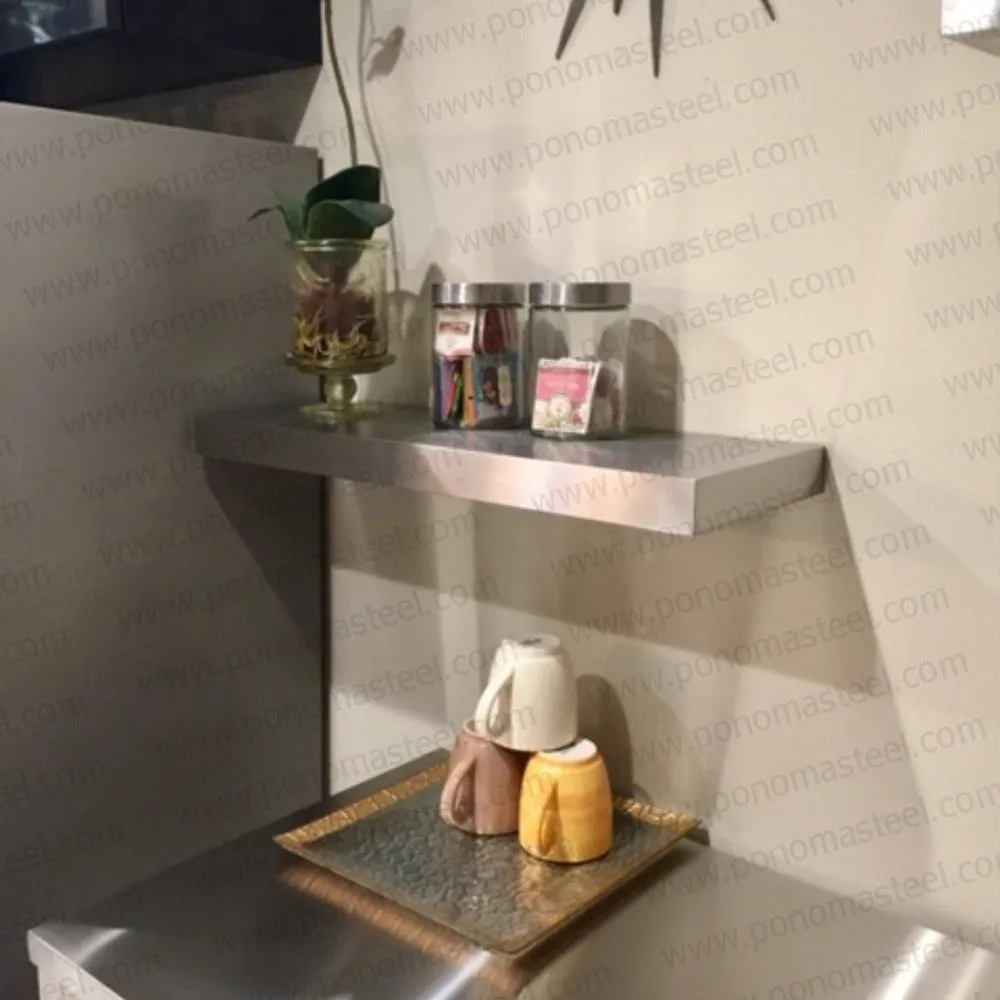 Metal shelves 53"- 62" (cm. 135 - 157,5) made-to-order floating shelves Ponoma®