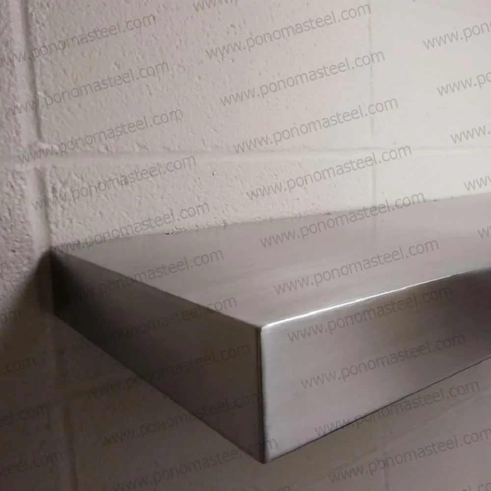 Metal shelves 77"- 82" (cm. 185.4- 208.3) made-to-order floating shelves Ponoma®