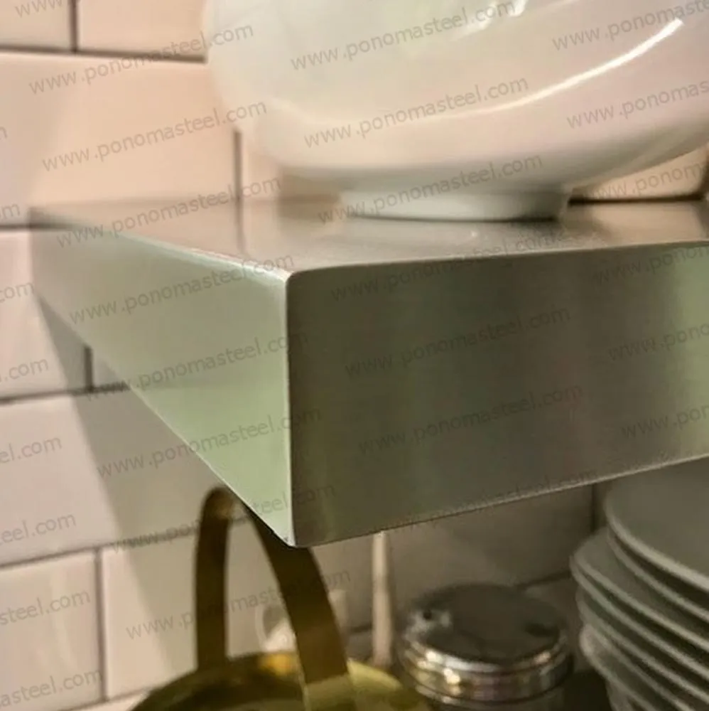 Metal shelves 77"- 82" (cm. 185.4- 208.3) made-to-order floating shelves Ponoma®