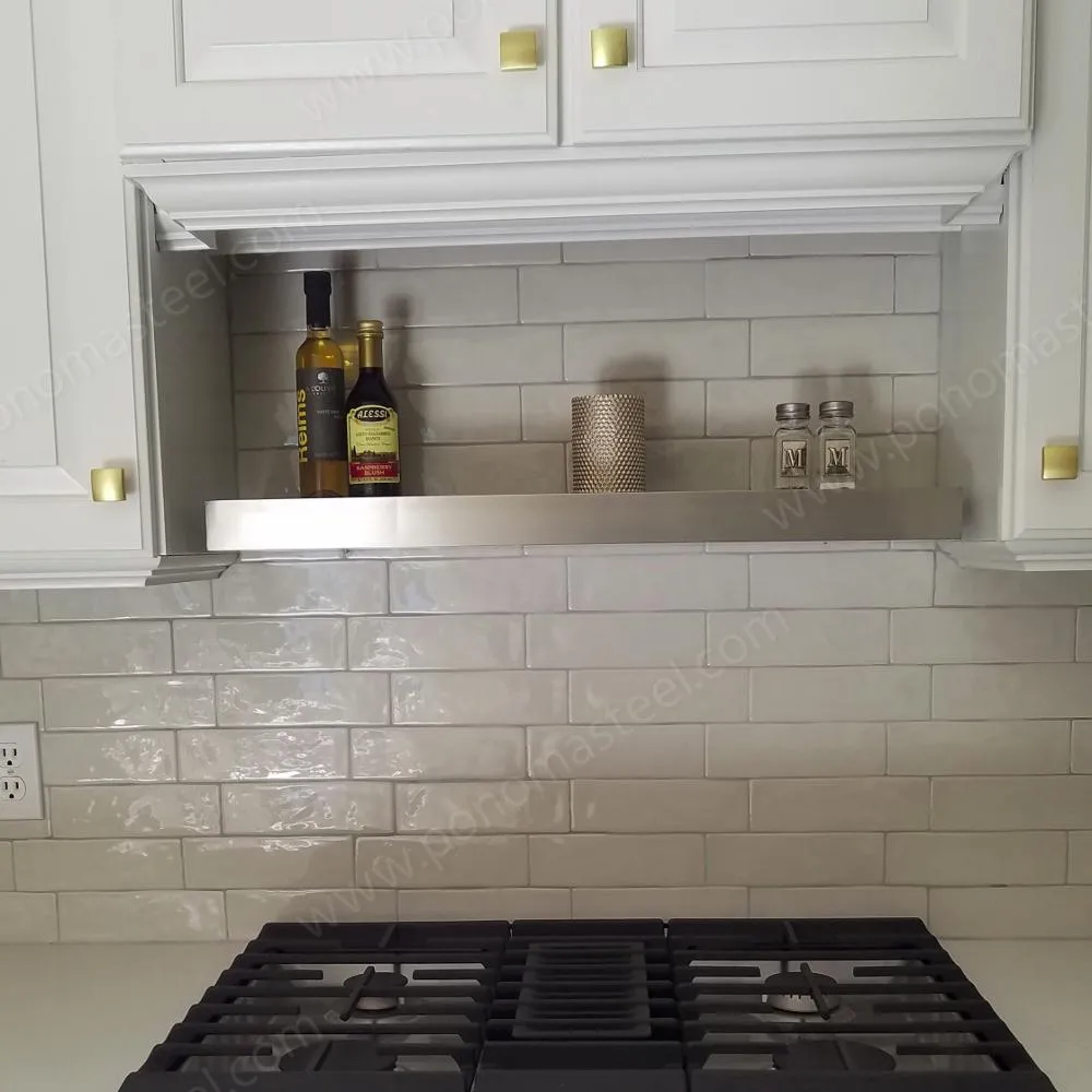 Metal shelves 77"- 82" (cm. 185.4- 208.3) made-to-order floating shelves Ponoma®