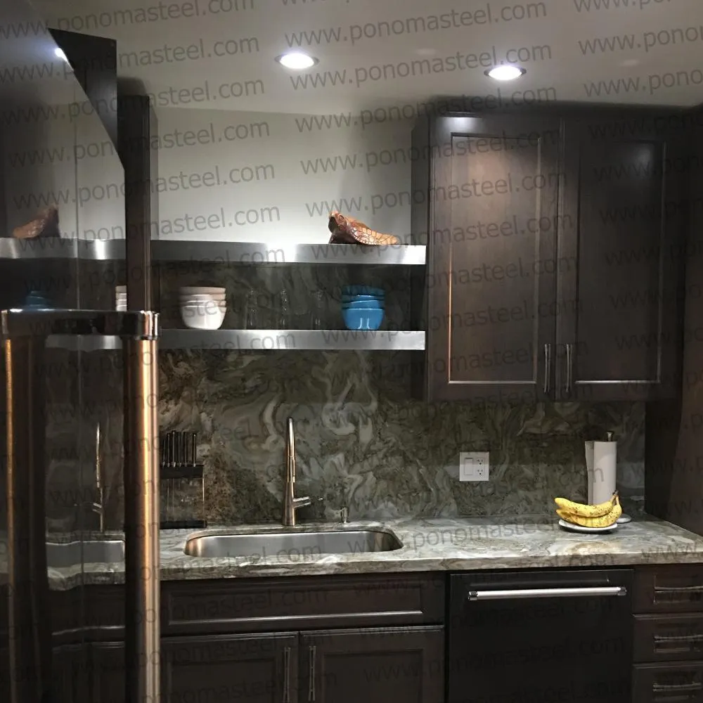 Metal shelves 83"- 87" (cm. 210.8- 221) made-to-order floating shelves Ponoma®