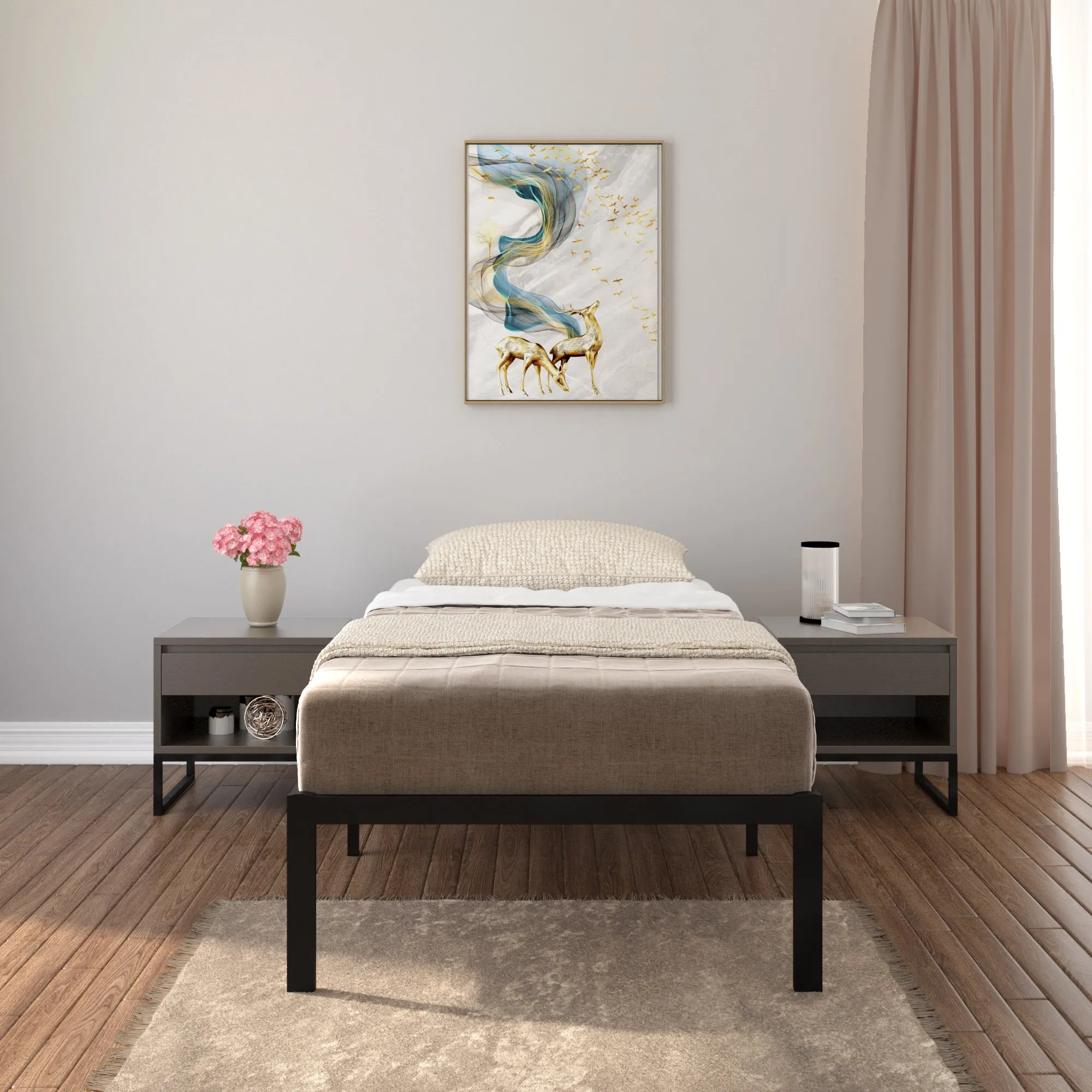 Minimalist Bed Frame - Black