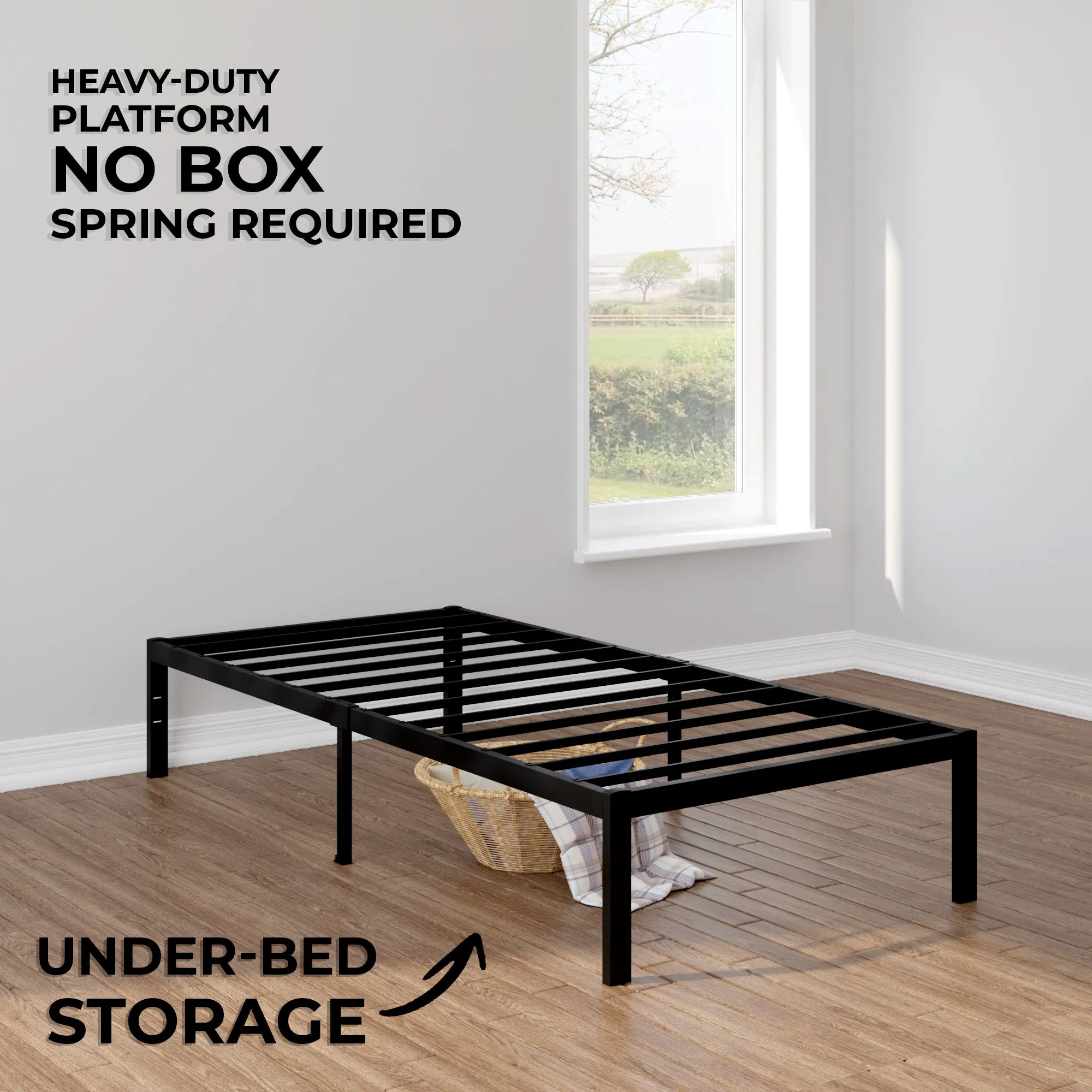 Minimalist Bed Frame - Black