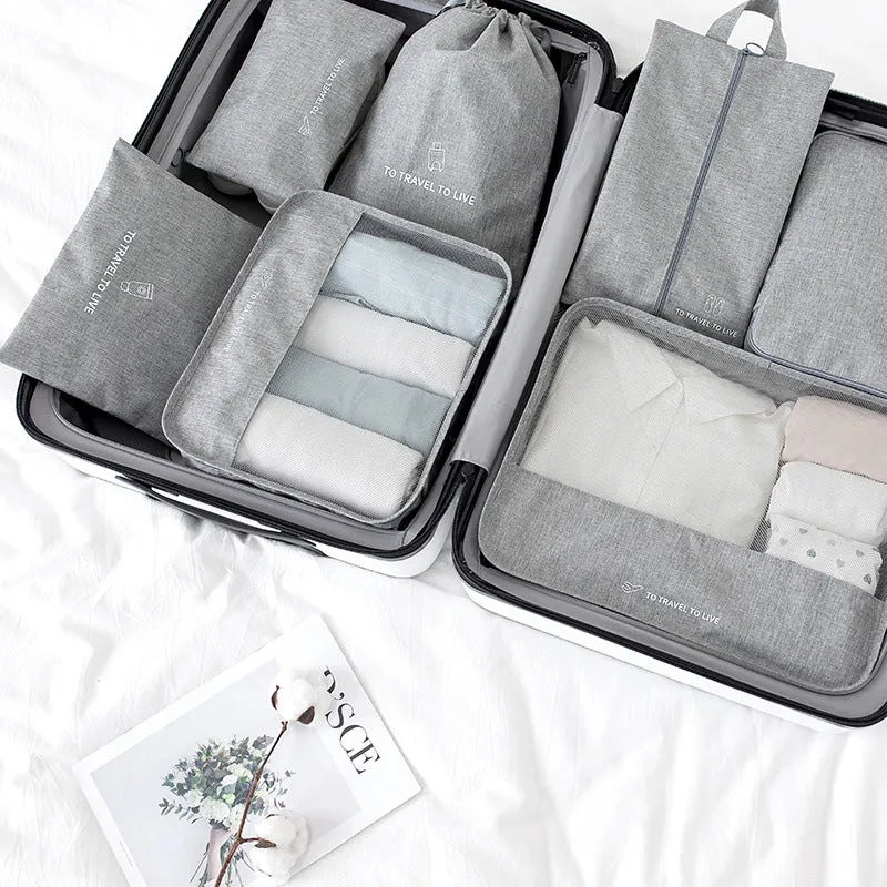 Multi-functional Cationic 7-Piece Clothing Travel Bag