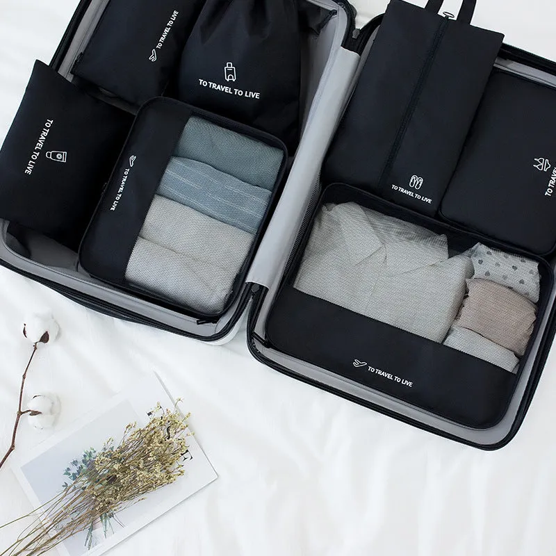 Multi-functional Cationic 7-Piece Clothing Travel Bag