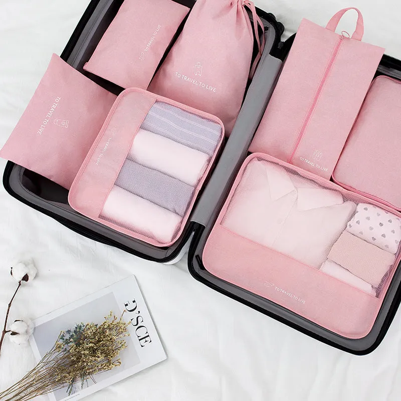 Multi-functional Cationic 7-Piece Clothing Travel Bag