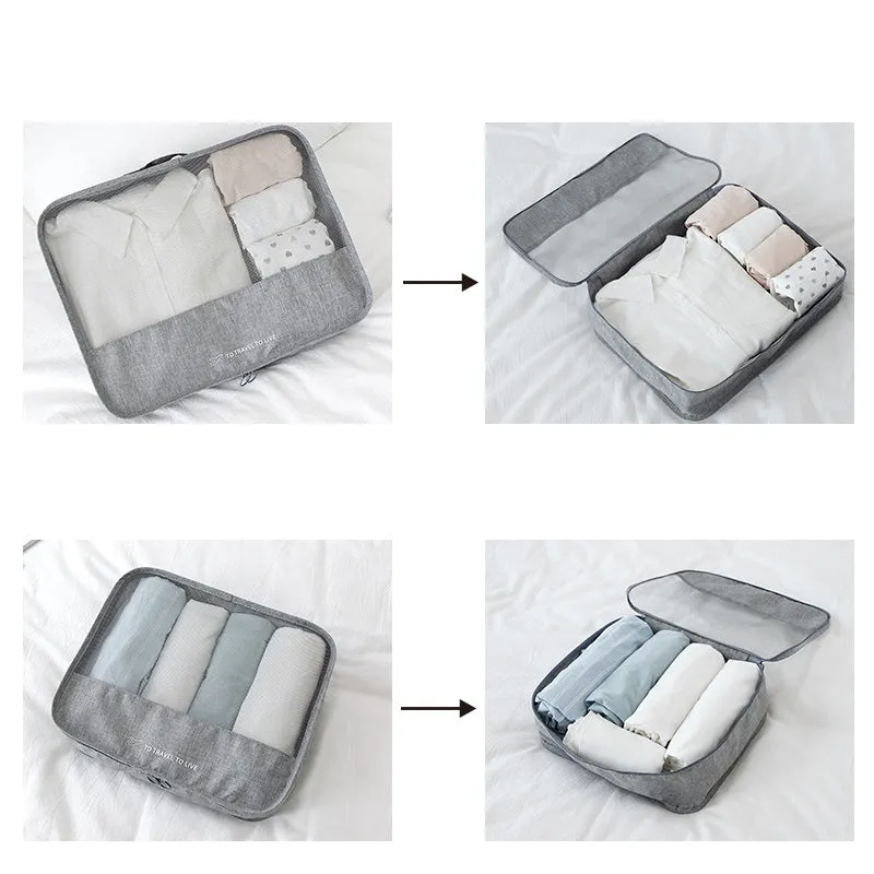 Multi-functional Cationic 7-Piece Clothing Travel Bag