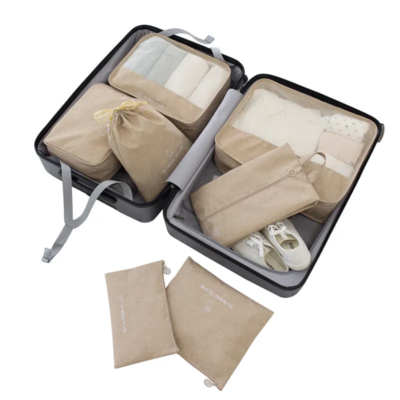 Multi-functional Cationic 7-Piece Clothing Travel Bag