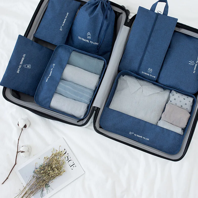Multi-functional Cationic 7-Piece Clothing Travel Bag
