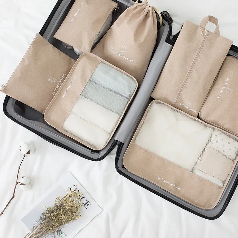 Multi-functional Cationic 7-Piece Clothing Travel Bag