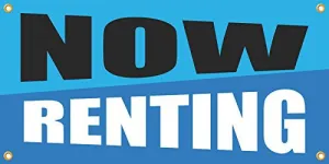 Now Renting 2ftx4ft Vinyl Retail Banner Sign