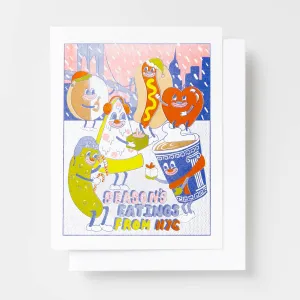 NYC Season's Eatings - Risograph Card