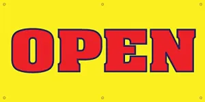 Open Full Color Vinyl Banner. Ready To Use