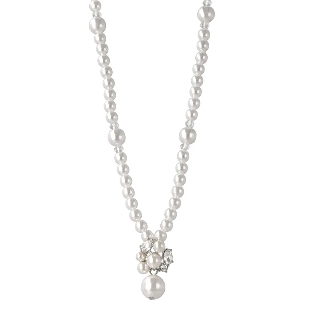 Ornate Cluster Pearl Necklace