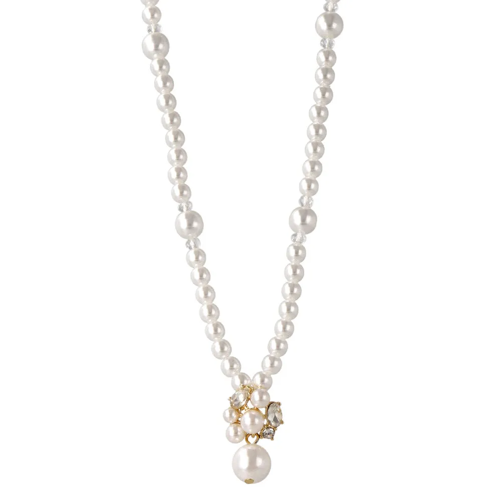 Ornate Cluster Pearl Necklace