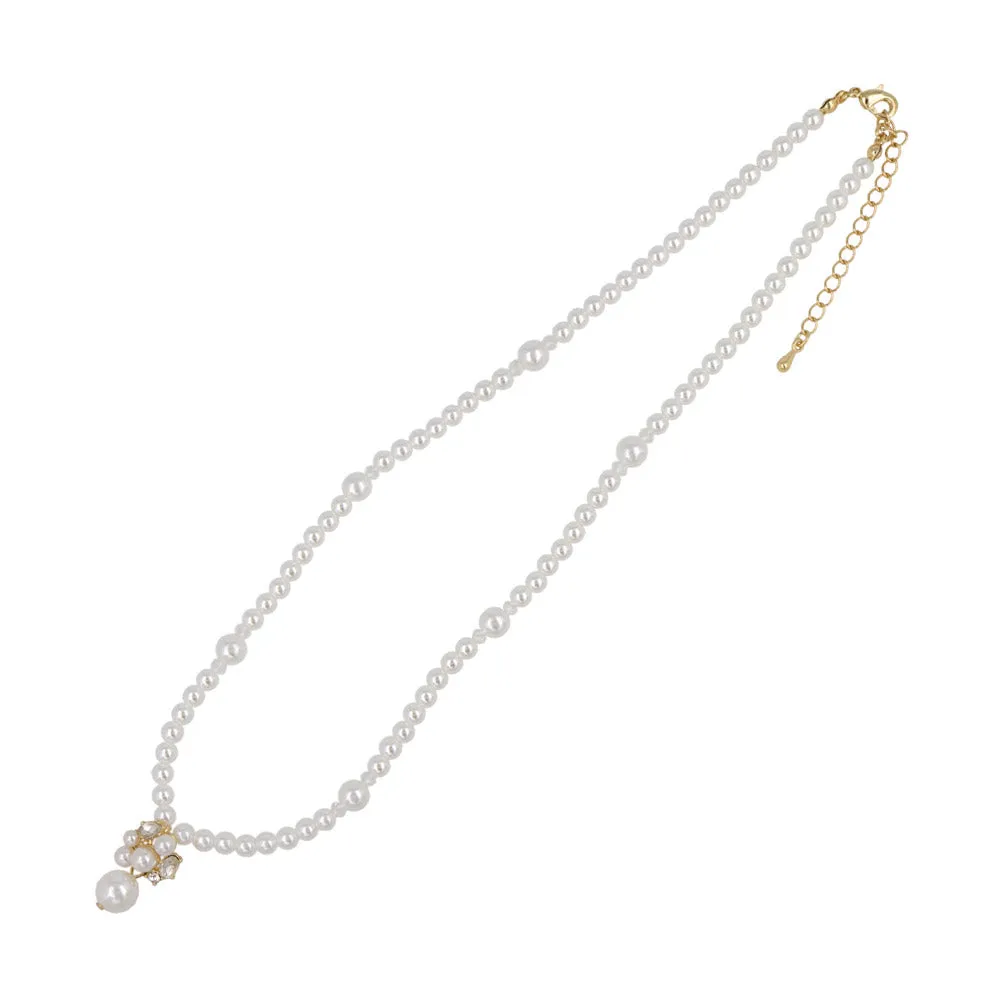 Ornate Cluster Pearl Necklace
