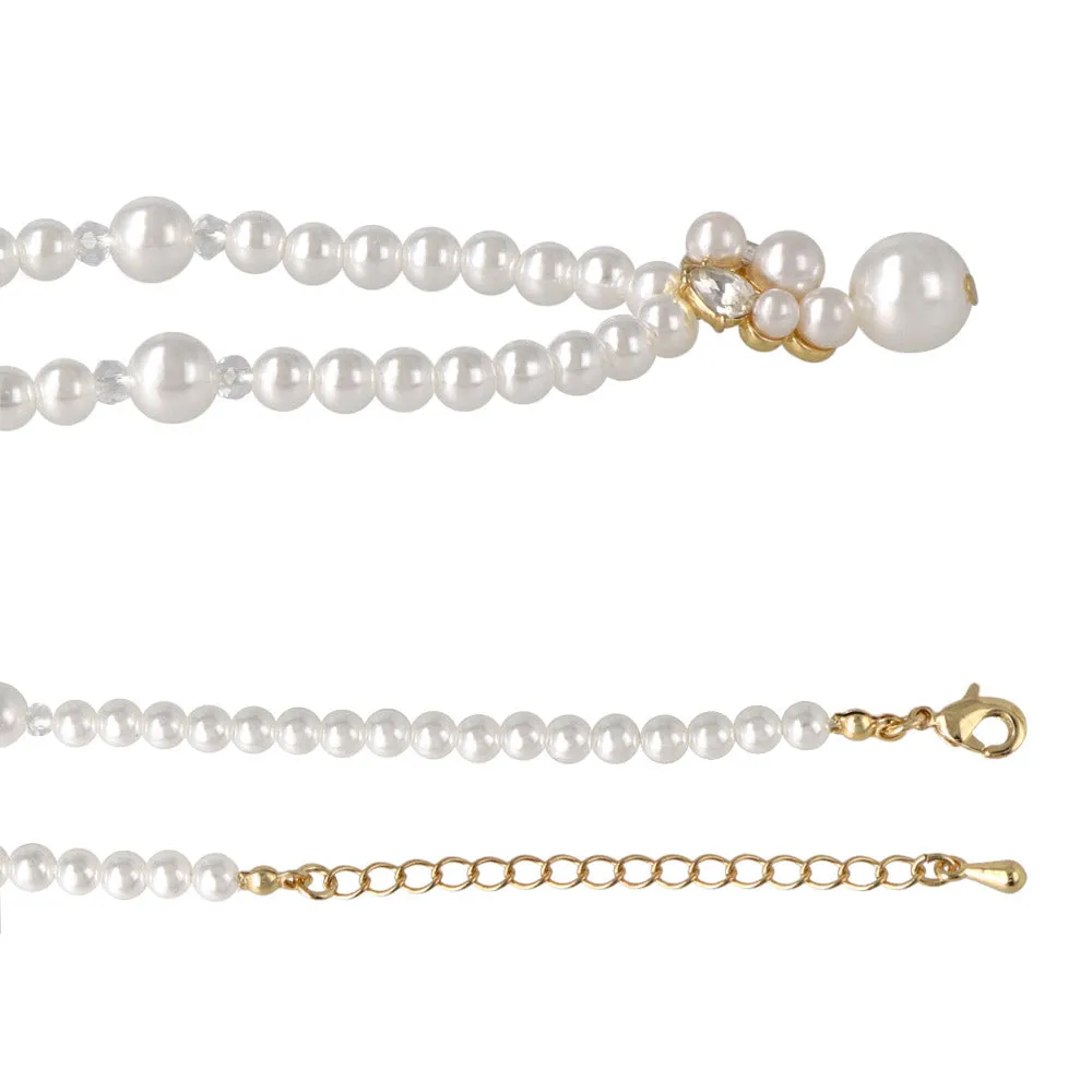 Ornate Cluster Pearl Necklace