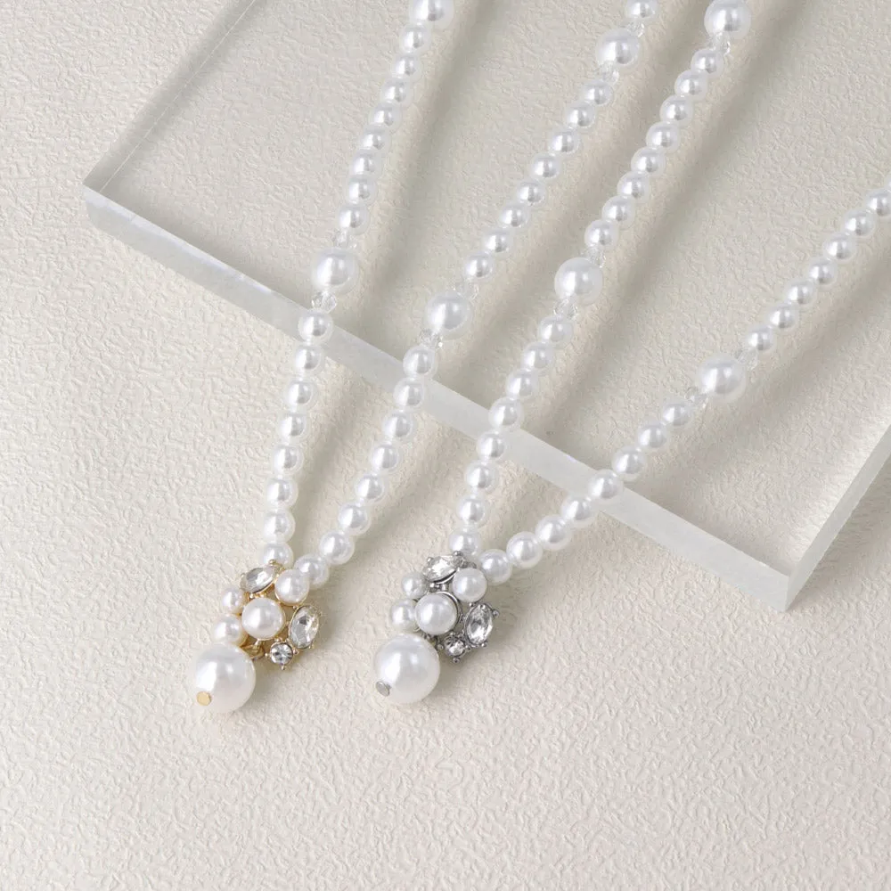 Ornate Cluster Pearl Necklace