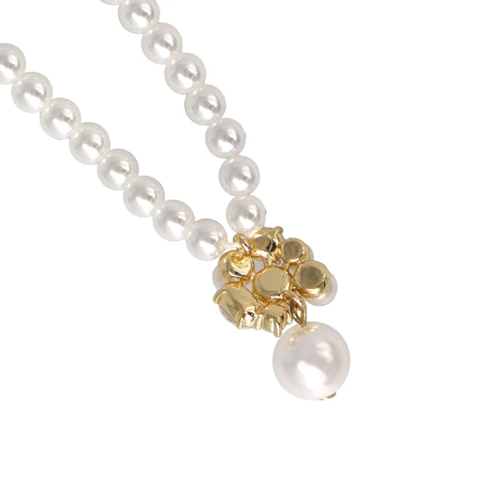 Ornate Cluster Pearl Necklace