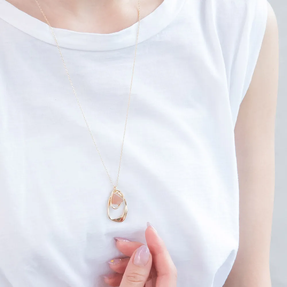 Oval Mixed Pendant Necklace