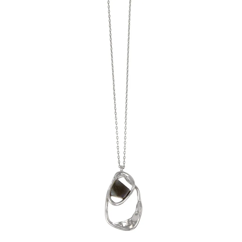 Oval Mixed Pendant Necklace