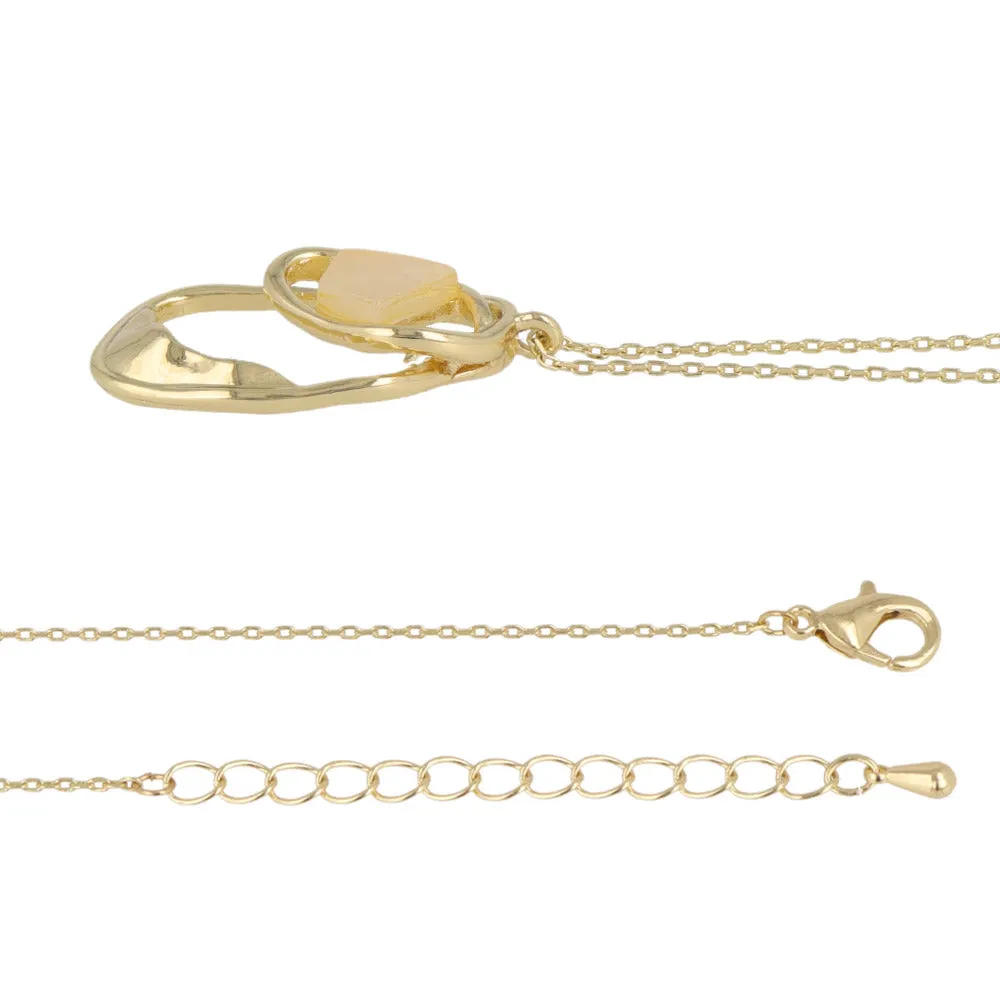 Oval Mixed Pendant Necklace