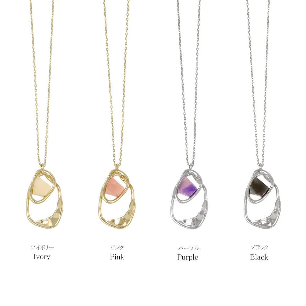 Oval Mixed Pendant Necklace